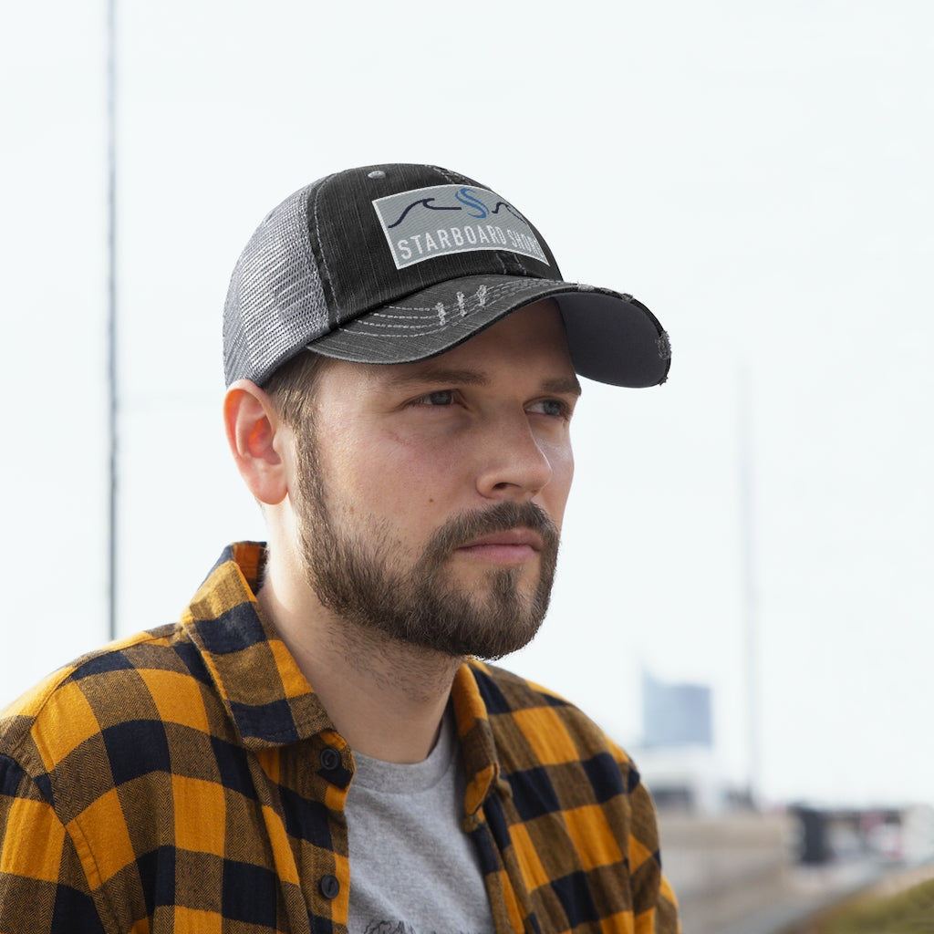 Embroidered Slogan and Logo Hat